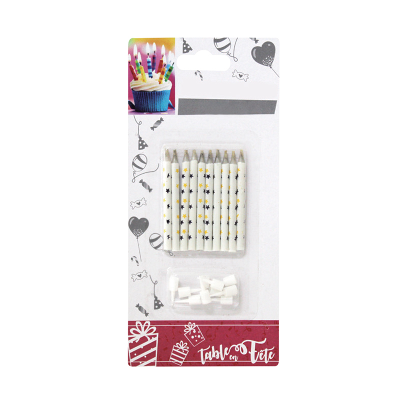 Naka-print na magic five-pointed star candles