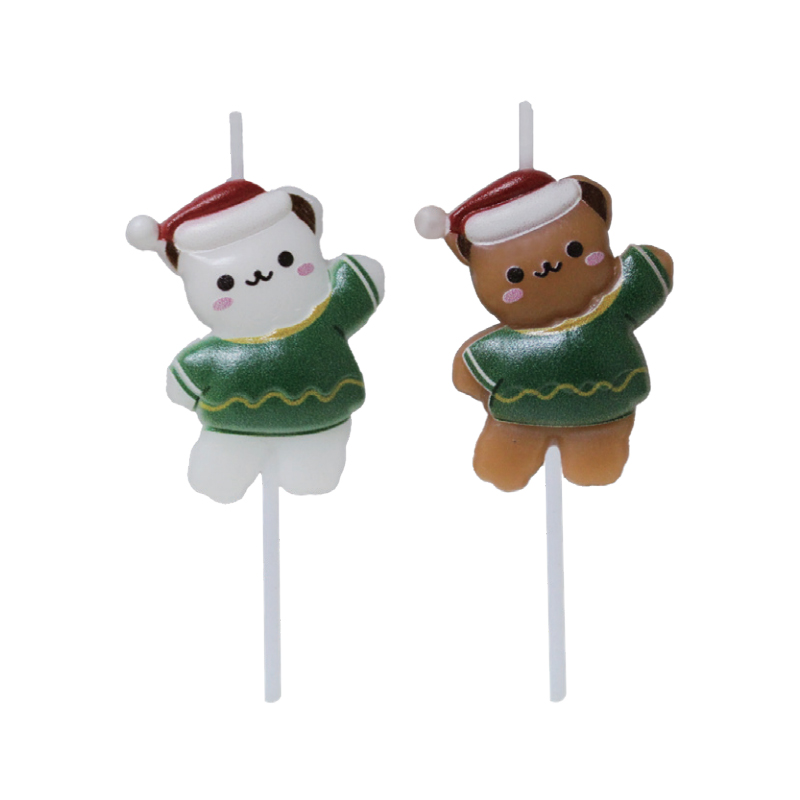Mga kandila ng pasko bear
