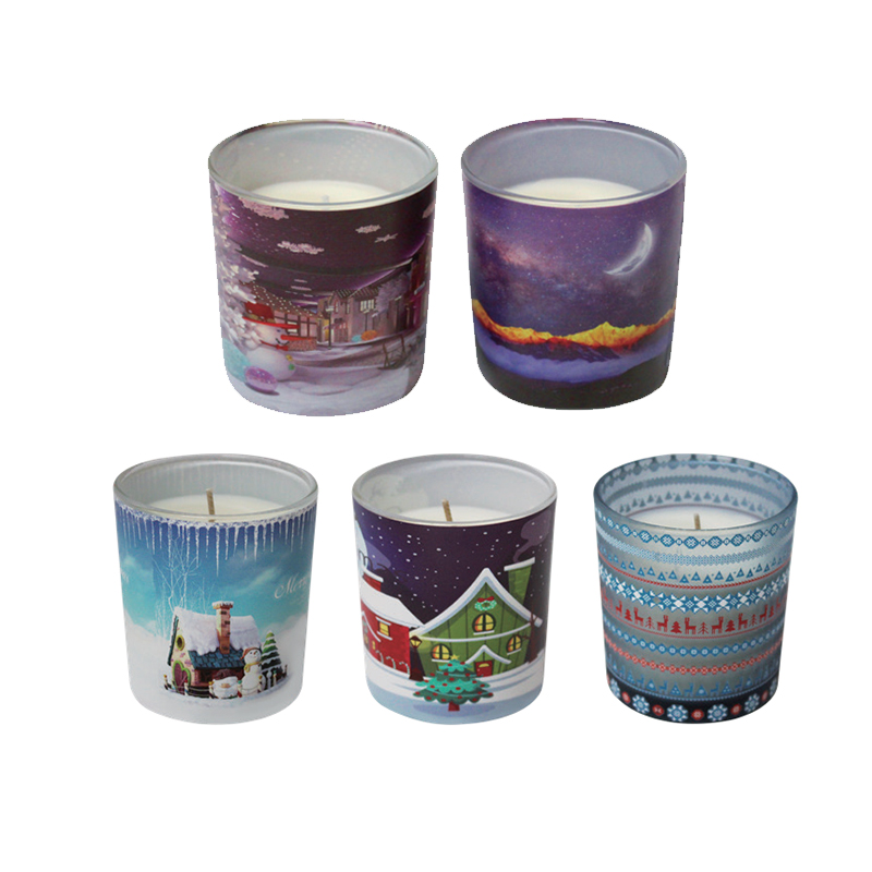 Limang uri ng christmas scented cup candles